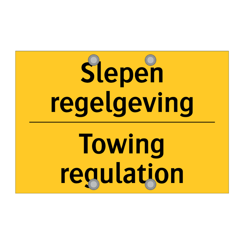 Slepen regelgeving - Towing regulation