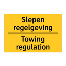 Slepen regelgeving - Towing regulation