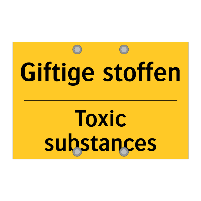 Giftige stoffen - Toxic substances