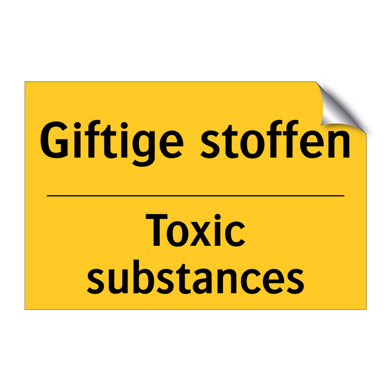 Giftige stoffen - Toxic substances