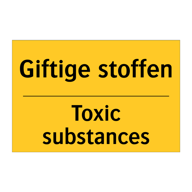 Giftige stoffen - Toxic substances