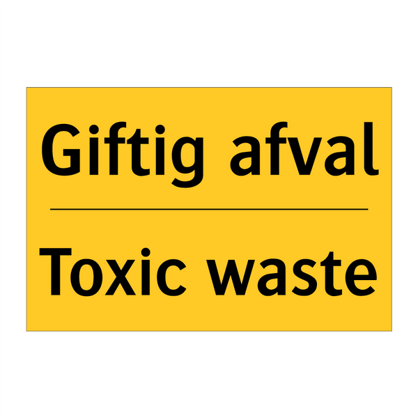 Giftig afval - Toxic waste