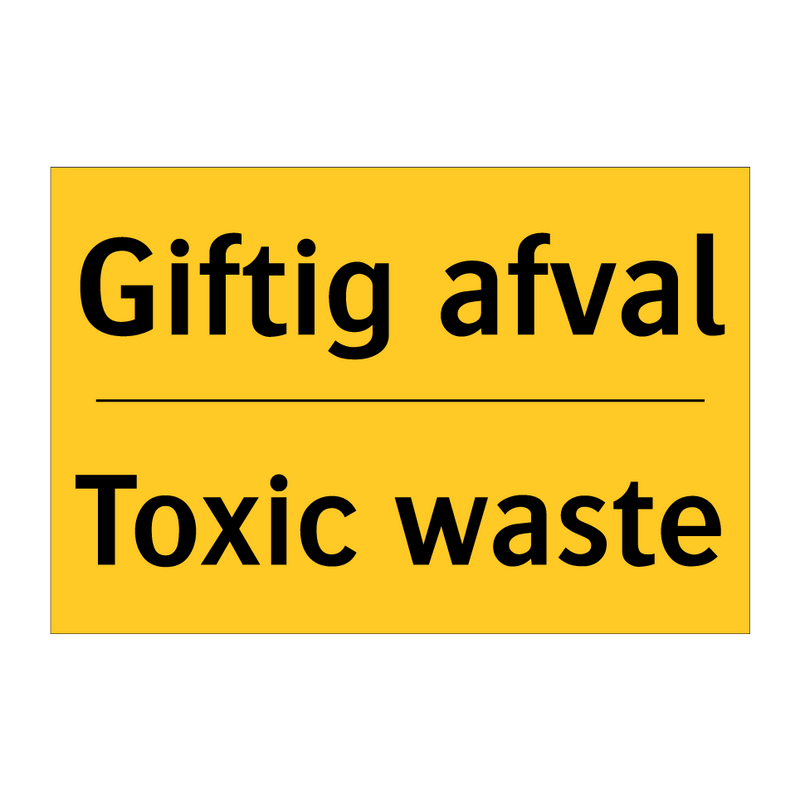 Giftig afval - Toxic waste