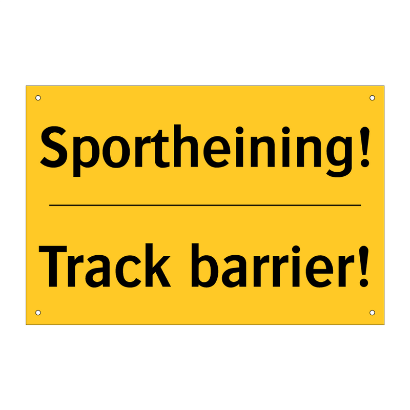 Sportheining! - Track barrier!