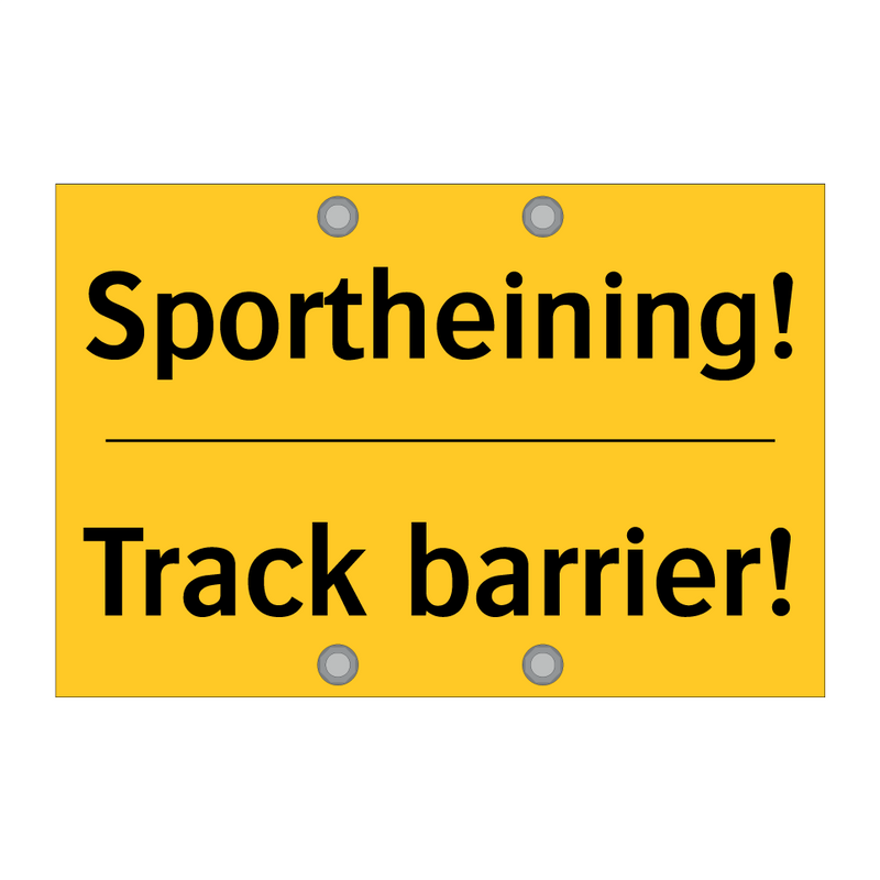 Sportheining! - Track barrier!