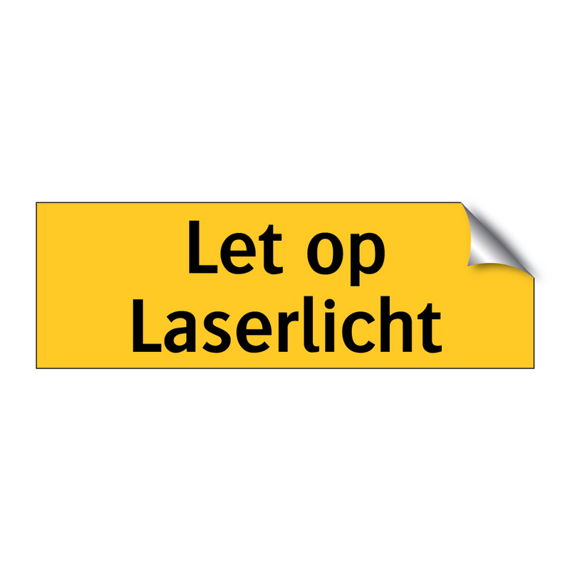 Let op Laserlicht