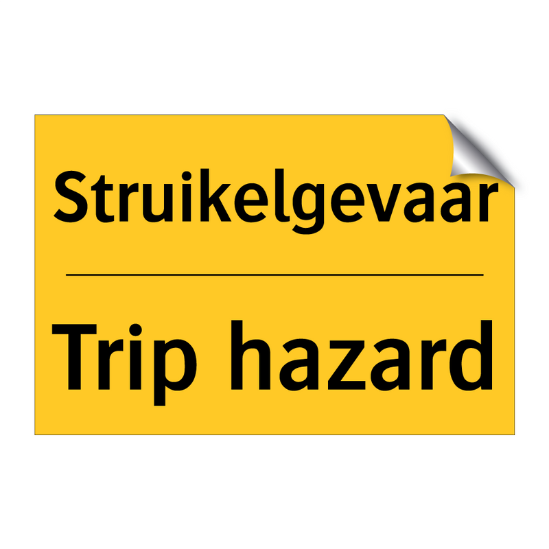 Struikelgevaar - Trip hazard