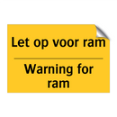 Let op voor ram - Warning for ram