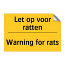Let op voor ratten - Warning for rats