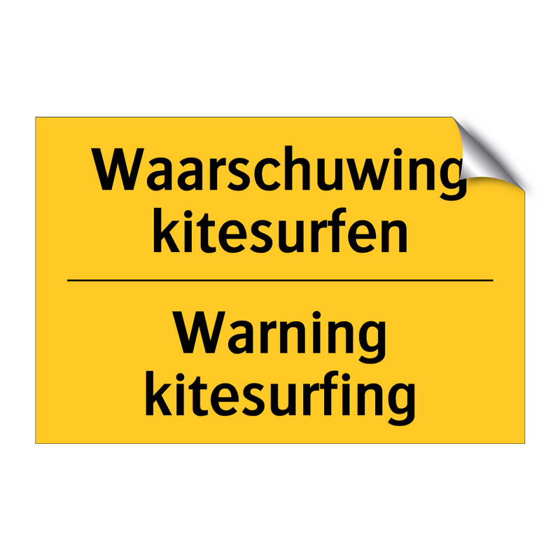 Waarschuwing kitesurfen - Warning kitesurfing