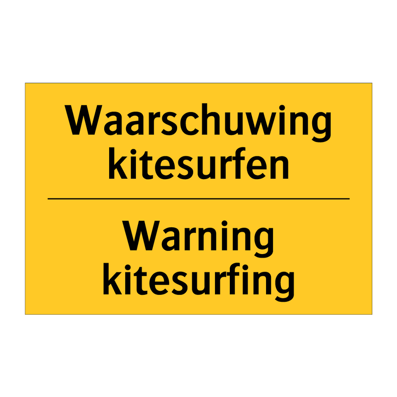 Waarschuwing kitesurfen - Warning kitesurfing