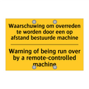 Waarschuwing om overreden te worden /.../ - Warning of being run over by a /.../