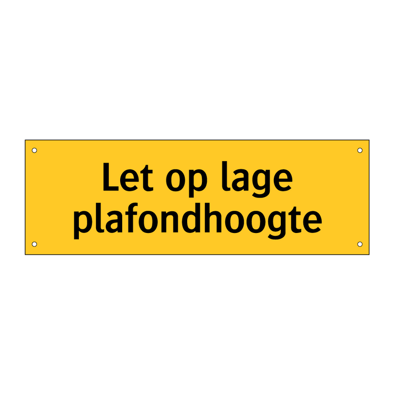 Let op lage plafondhoogte