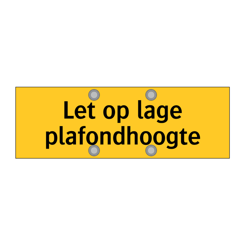 Let op lage plafondhoogte