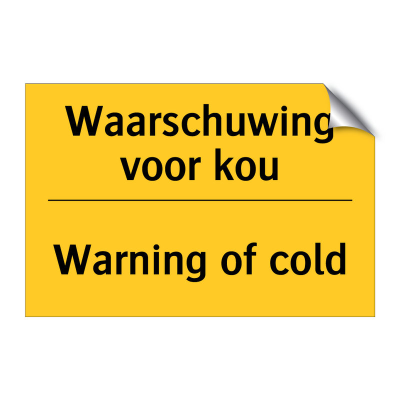 Waarschuwing voor kou - Warning of cold