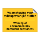 Waarschuwing voor milieugevaarlijke stoffen - Warning of environmentally hazardous substances
