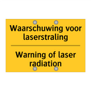 Waarschuwing voor laserstraling - Warning of laser radiation