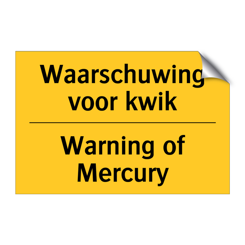 Waarschuwing voor kwik - Warning of Mercury