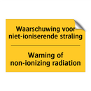 Waarschuwing voor niet-ioniserende straling - Warning of non-ionizing radiation
