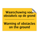 Waarschuwing voor obstakels op de grond - Warning of obstacles on the ground
