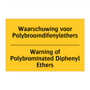 Waarschuwing voor Polybroomdifenylethers - Warning of Polybrominated Diphenyl Ethers