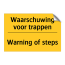 Waarschuwing voor trappen - Warning of steps