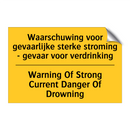 Waarschuwing voor gevaarlijke /.../ - Warning Of Strong Current Danger /.../