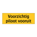 Voorzichtig piloot vooruit