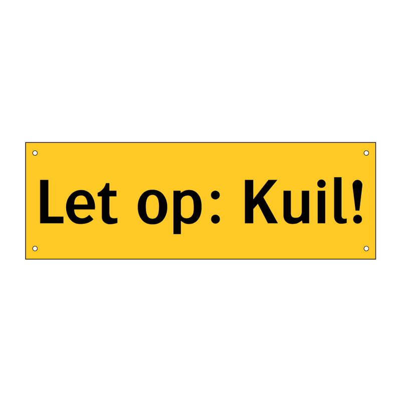Let op: Kuil!
