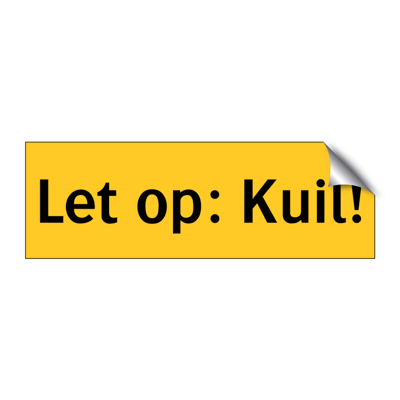Let op: Kuil!