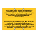 Waarschuwing Alleen Getraind Personeel /.../ - Warning Only Trained Personnel /.../