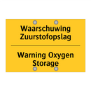 Waarschuwing Zuurstofopslag - Warning Oxygen Storage