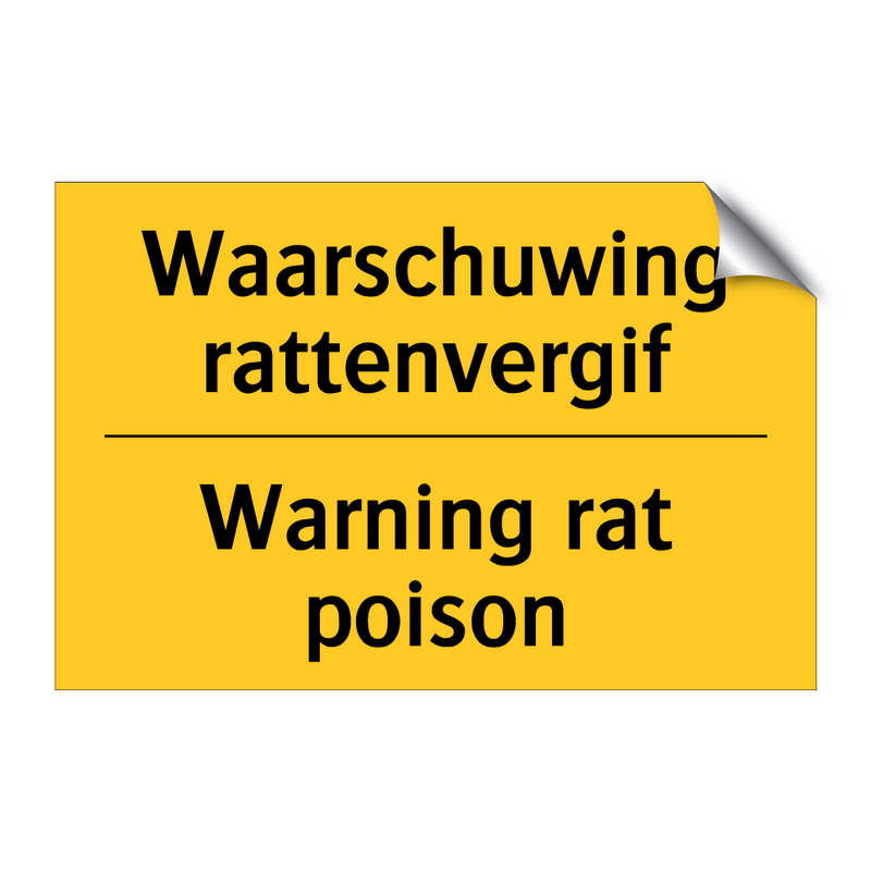 Waarschuwing rattenvergif - Warning rat poison