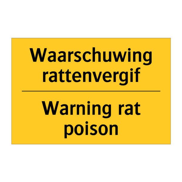 Waarschuwing rattenvergif - Warning rat poison