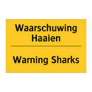 Waarschuwing Haaien - Warning Sharks