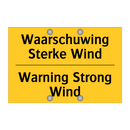 Waarschuwing Sterke Wind - Warning Strong Wind