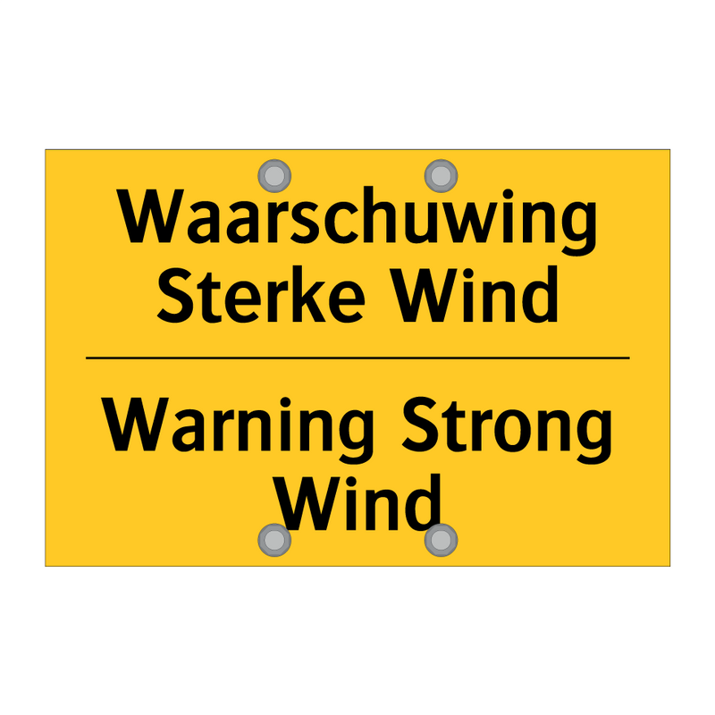 Waarschuwing Sterke Wind - Warning Strong Wind
