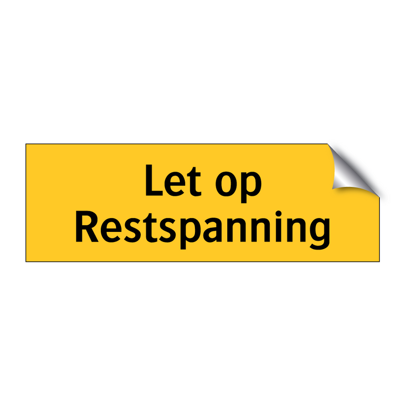 Let op Restspanning