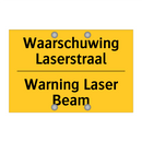 Waarschuwing Laserstraal - Warning Laser Beam