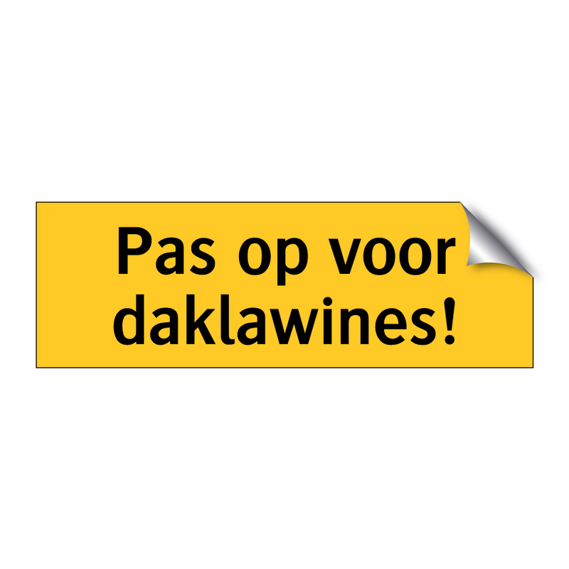Pas op voor daklawines!
