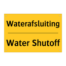 Waterafsluiting - Water Shutoff