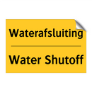 Waterafsluiting - Water Shutoff