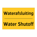 Waterafsluiting - Water Shutoff