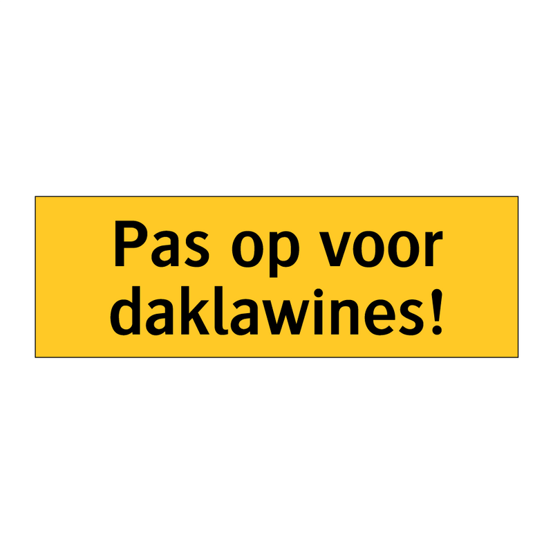 Pas op voor daklawines!