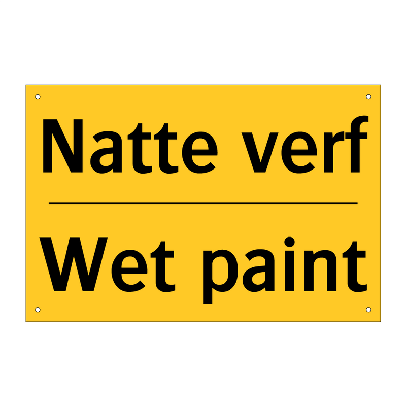 Natte verf - Wet paint