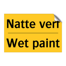 Natte verf - Wet paint