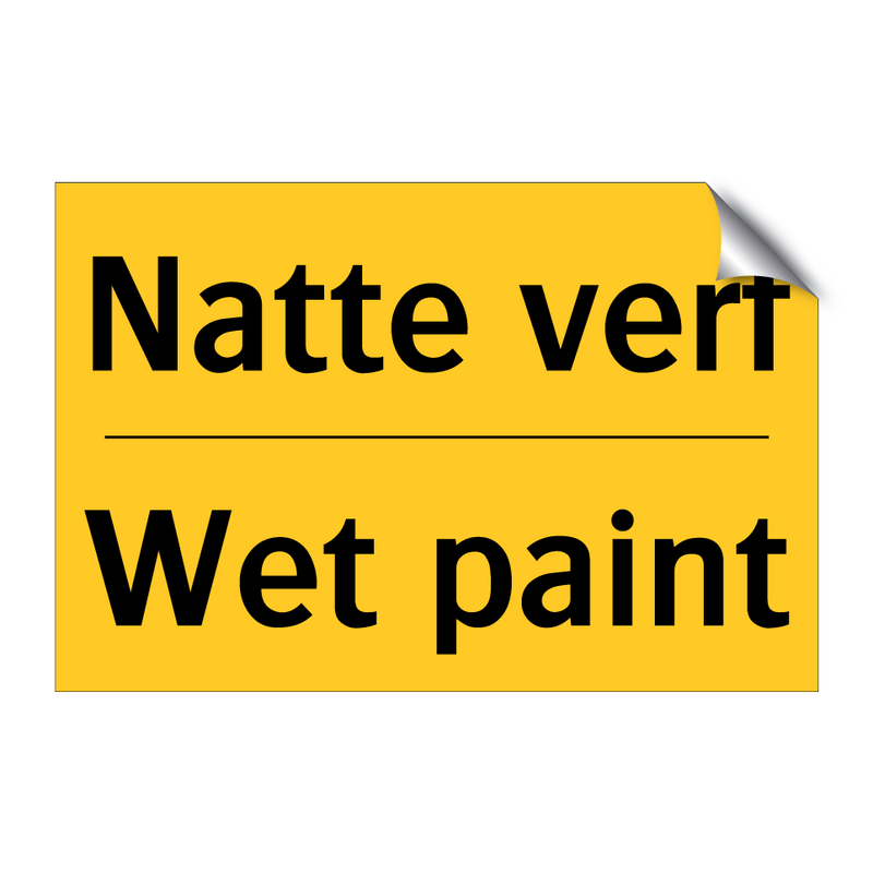 Natte verf - Wet paint