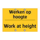 Werken op hoogte - Work at height