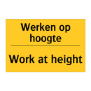 Werken op hoogte - Work at height