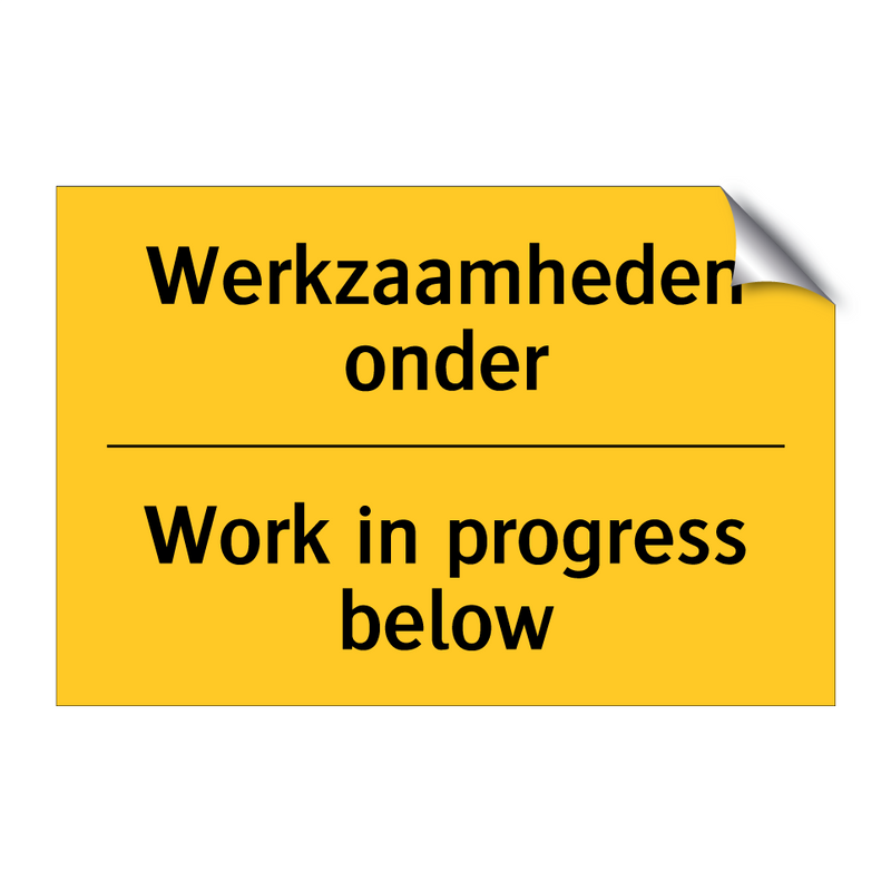 Werkzaamheden onder - Work in progress below